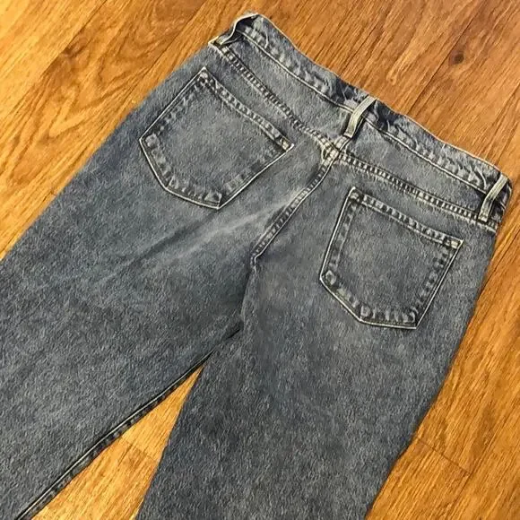 Frame Denim Le Drew Loose Fit Straight Jeans in Cascade Blue Size 30